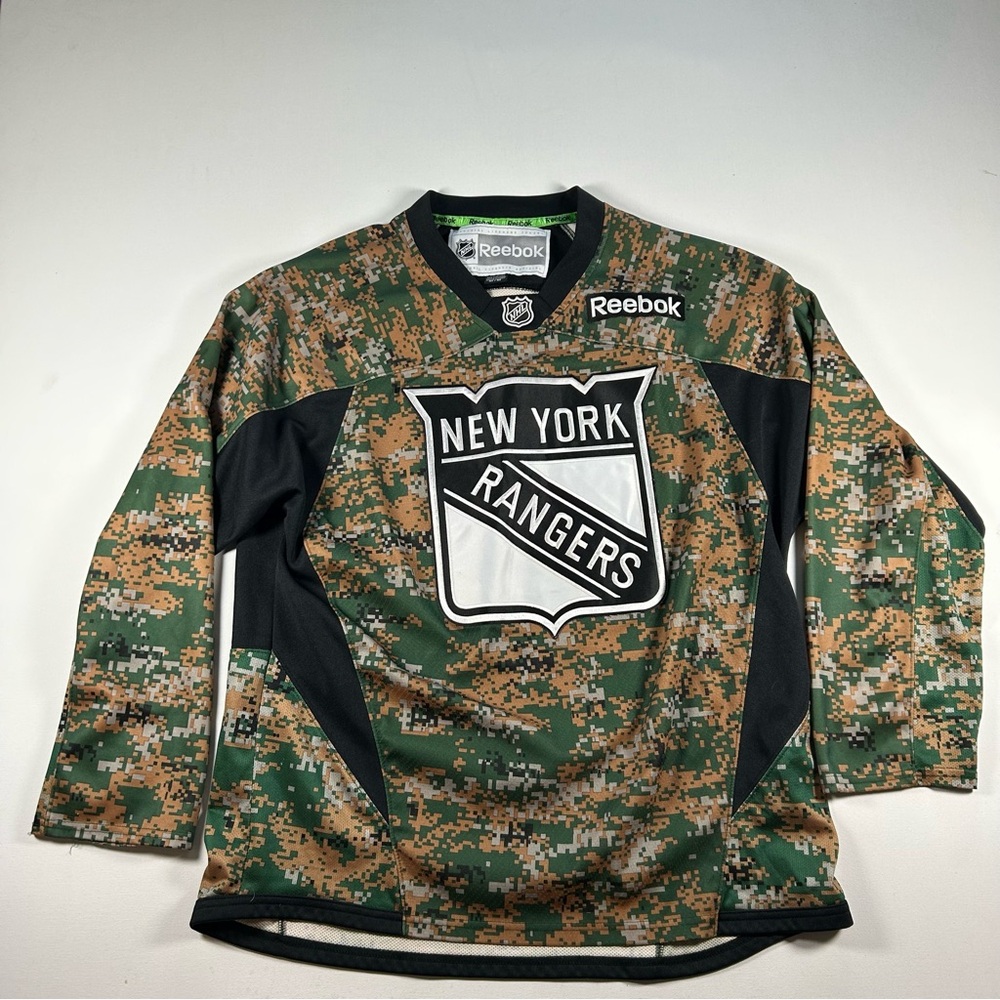 Reebok Premier NHL Jersey New York Rangers Camo Pattern Men's Medium